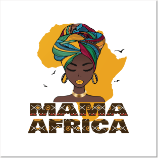 Mama Africa Map & Face Funny Top Posters and Art